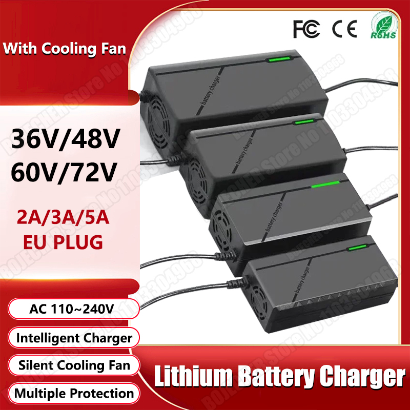 84V 20A Smart Charger - 36V 48V 60V 72V Charger 2A