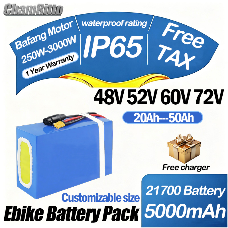 60V 72V 2000W ebike Elektrisch - đánh giá và giá 72V 50Ah 21700 Lithium Battery