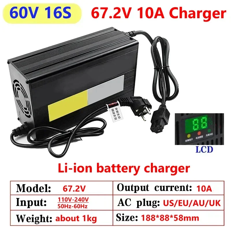 10A 48V 60V 72V Lithium Batter - đánh giá và giá 84V 20A Smart Charger