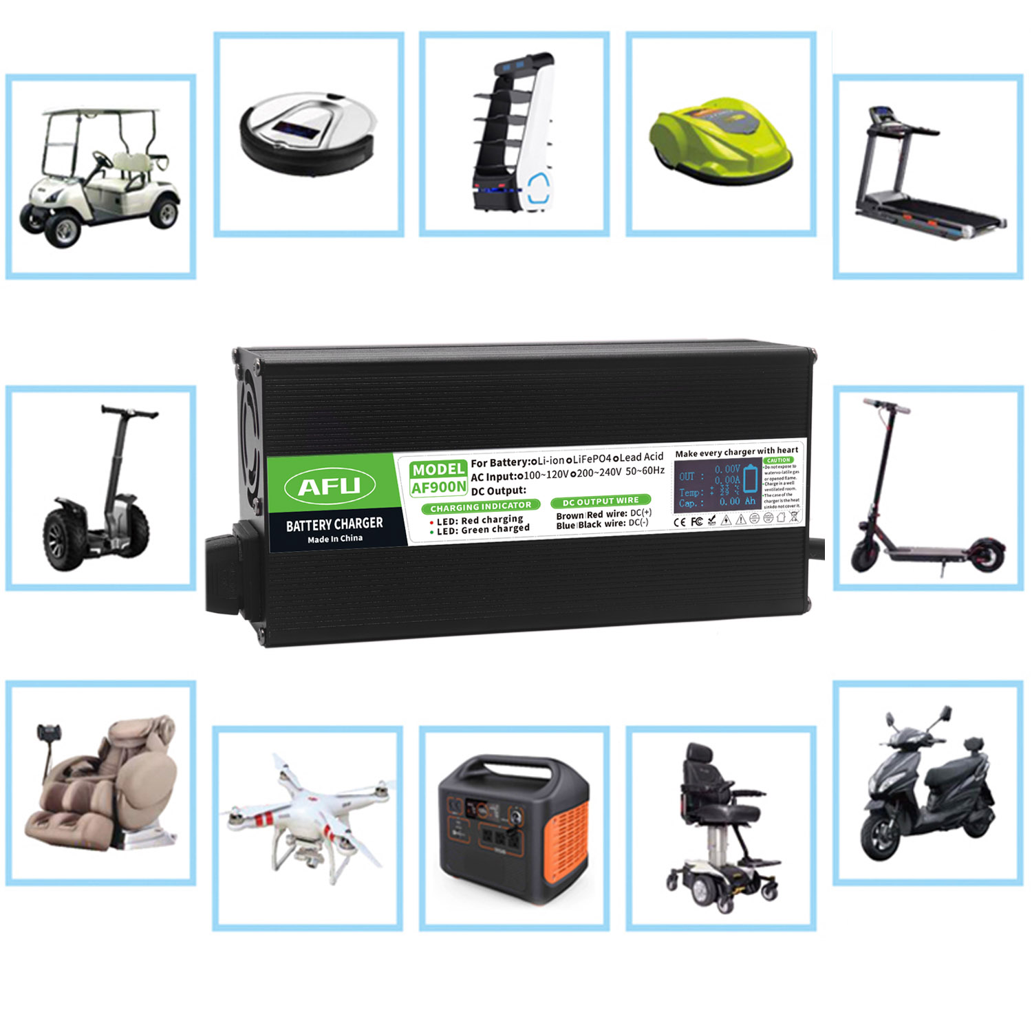 58.4V 15A LiFePO4 Battery Char - đánh giá và giá 84V 20A Smart Charger