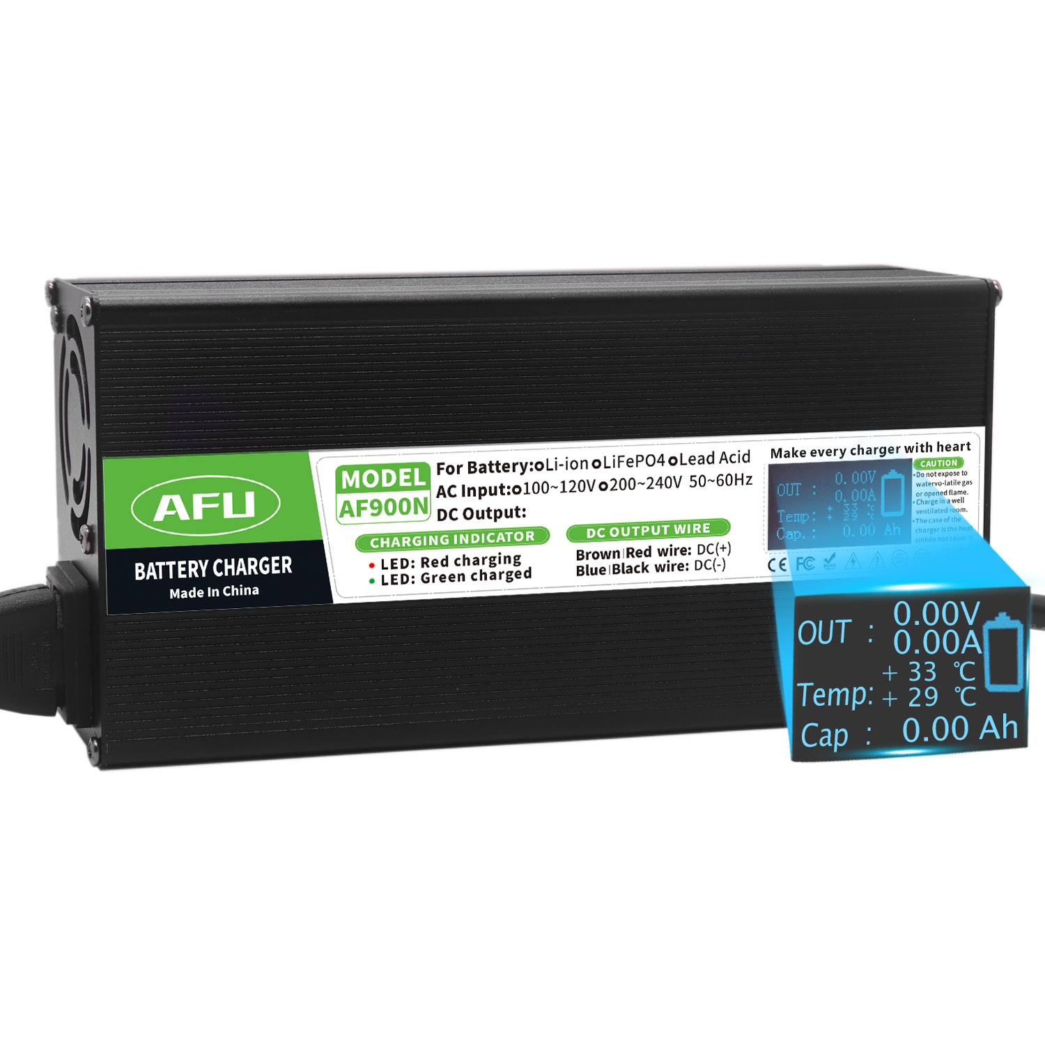 58.4V 15A LiFePO4 Battery Char - đánh giá và giá 84V 20A Smart Charger